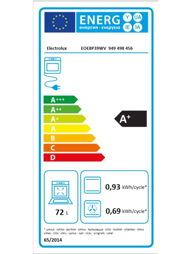 Įm. baltos spalvos orkaitė su pirolize Electrolux EOE8P39WV