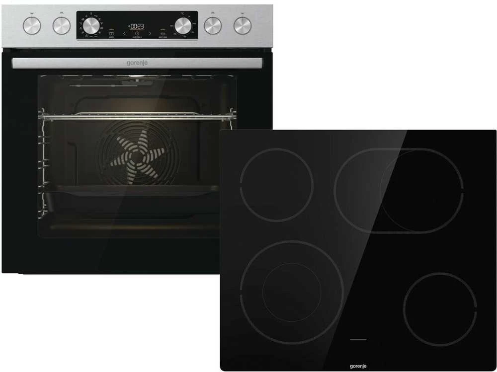 Įmontuojama orkaitė Gorenje BC6737E02X + kaitlentė Gorenje ECD643BSC + teleskopiniai bėgeliai 863768