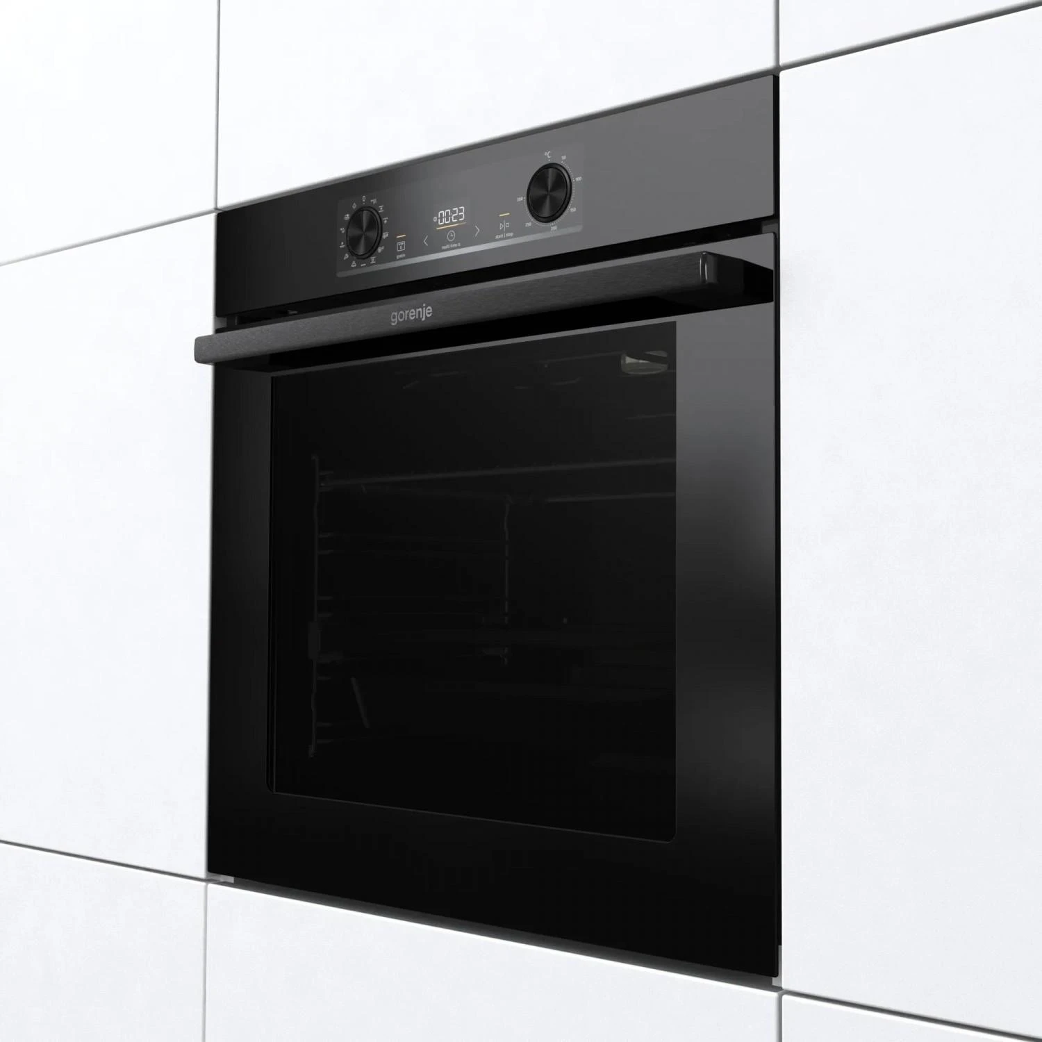Gorenje | Orkaitė | BOS6737E13BG | 77 L | Daugiafunkcis | EcoClean | Mechaninis valdymas | Garų funkcija | Konvekcija | Aukštis 59,5 cm | Plotis 59,5 cm | Juodas