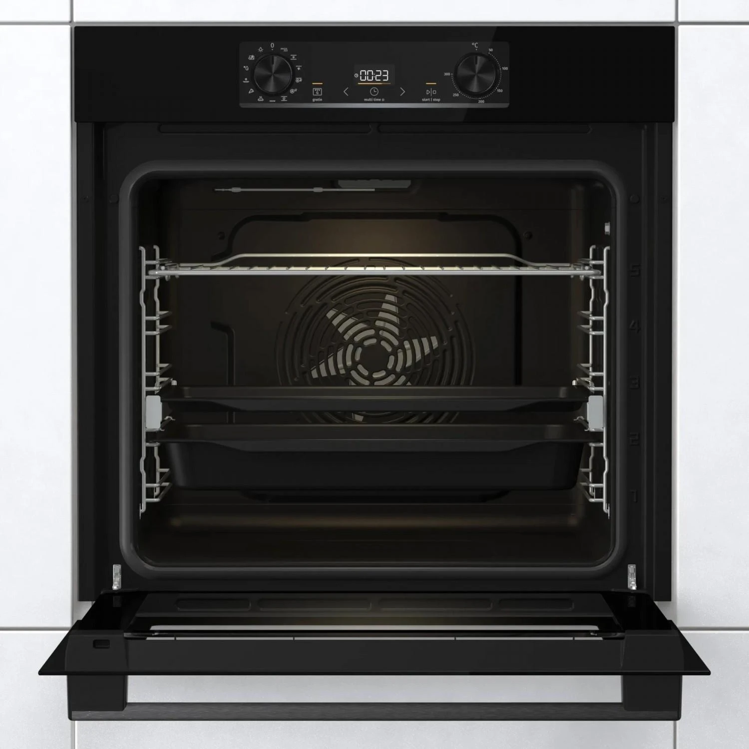 Gorenje | Orkaitė | BOS6737E13BG | 77 L | Daugiafunkcis | EcoClean | Mechaninis valdymas | Garų funkcija | Konvekcija | Aukštis 59,5 cm | Plotis 59,5 cm | Juodas