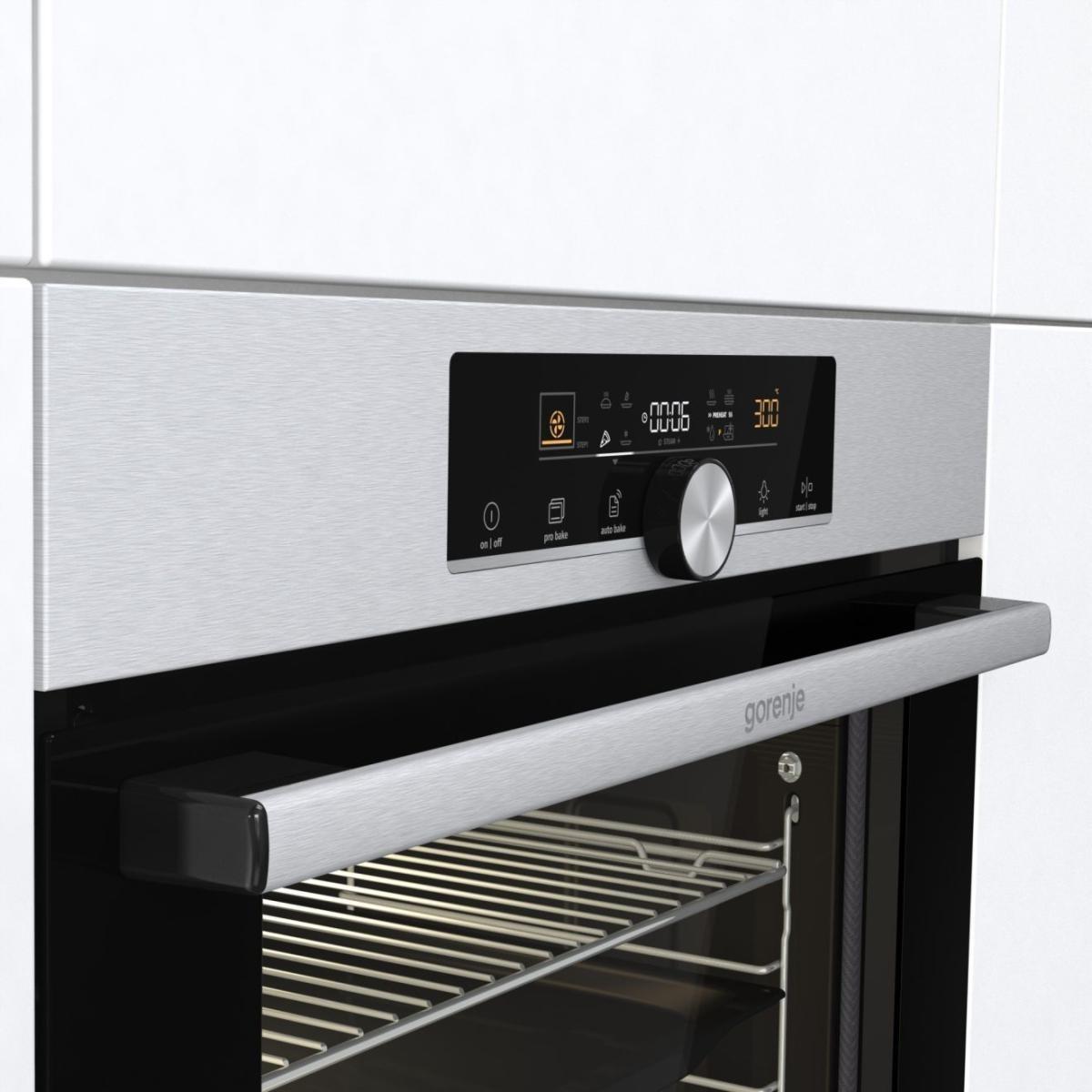 Įmontuojama orkaite Gorenje BPS6747A06X, su pirolize