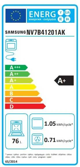 Įmontuojama orkaitė Samsung NV7B41201AK