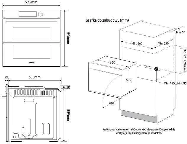 Įmontuojama orkaitė Samsung NV7B41201AK