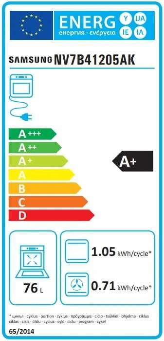 Įmontuojama orkaitė Samsung NV7B41205AK