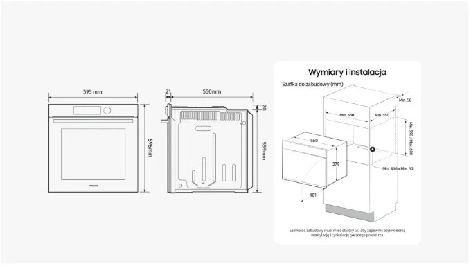 Įmontuojama orkaitė SAMSUNG NV7B4240VAK