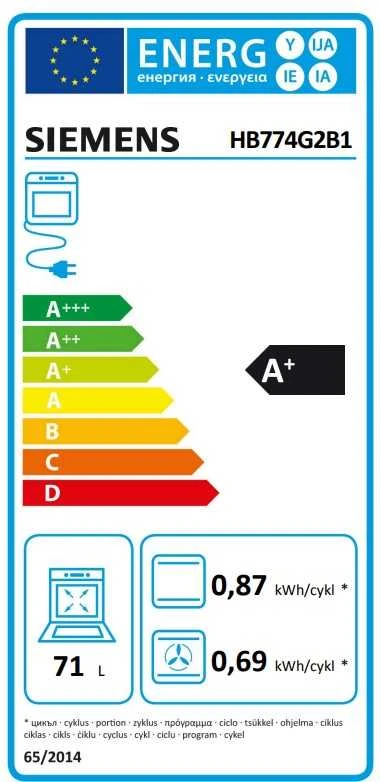 Įmontuojama orkaitė Siemens HB774G2B1