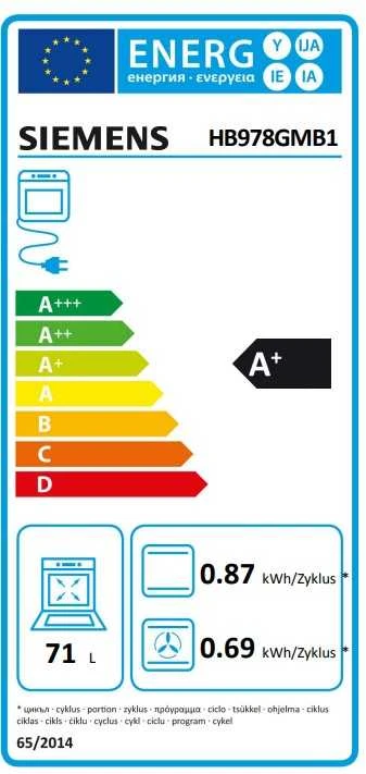 Įmontuojama orkaitė Siemens HB978GMB1