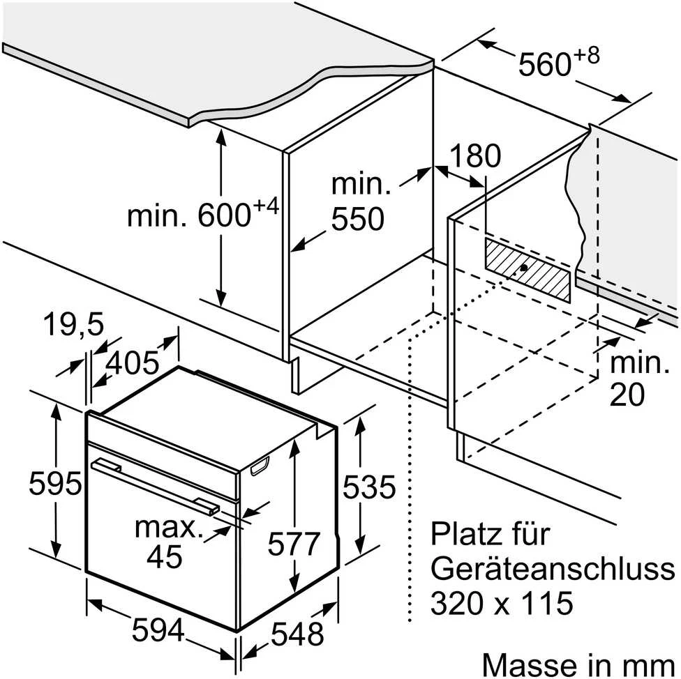 Įmontuojama orkaitė Siemens HB978GMB1