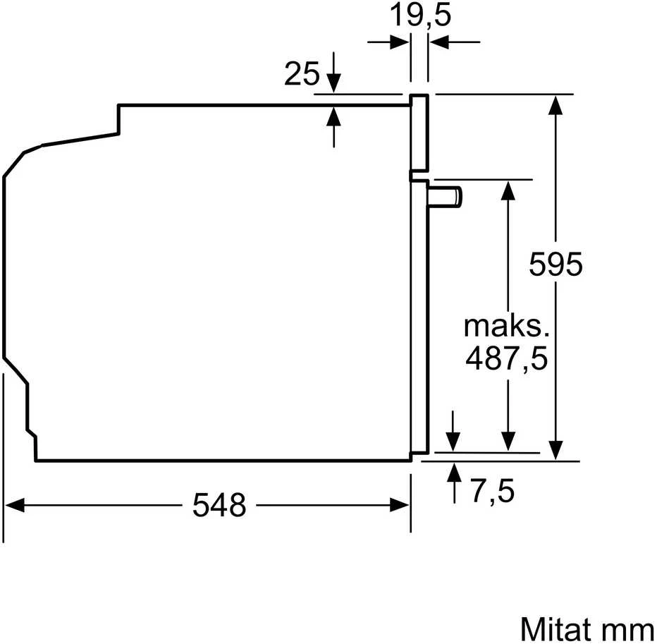 Įmontuojama orkaitė Siemens iQ300, HB272ABB3