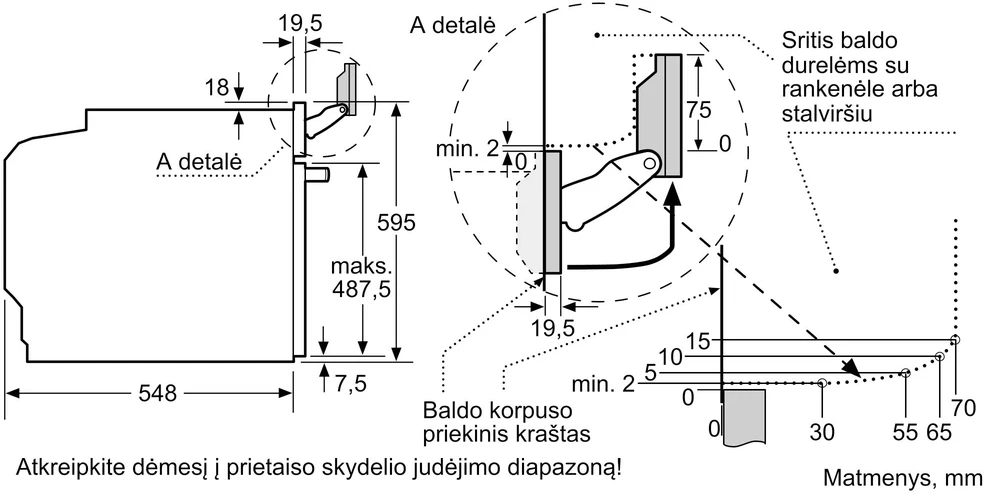 Bosch HRG7761B1 Serija 8, Įmontuojamoji orkaitė su papildomų garų funkcija, 60 x 60 cm, Juodas