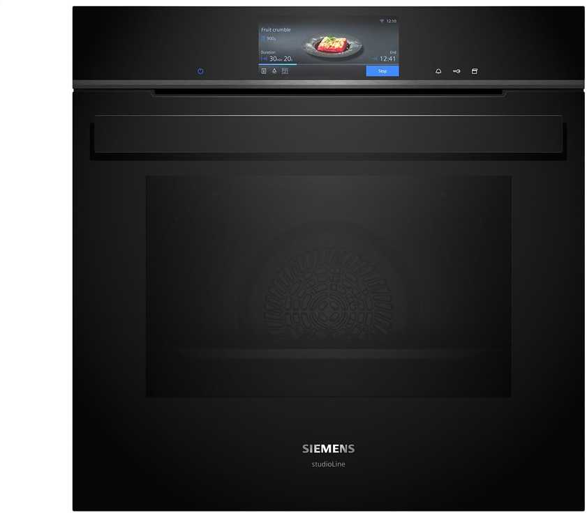 Įmontuojama orkaitė su garų funkcija Siemens HS958GCB1
