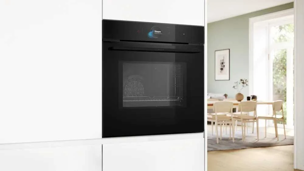 Įmontuojama orkaitė su garų ir mikrobangų funkcijomis Bosch HNG978QB1
