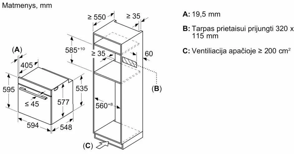 Įmontuojama orkaitė su garų ir mikrobangų funkcijomis Bosch HNG978QB1