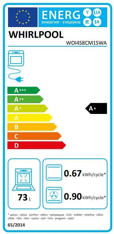 Įmontuojama orkaitė Whirlpool WOI4S8CM1SWA