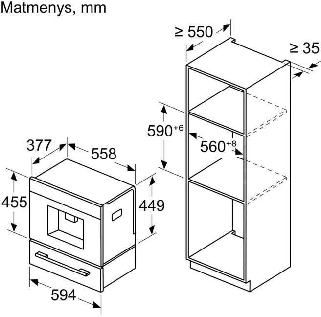 Įmontuojamas automatinis kavos aparatas Bosch CTL7181W0