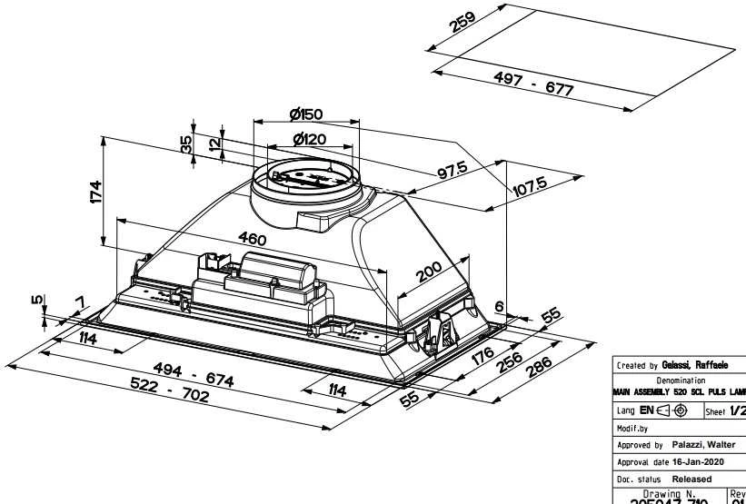 Gartraukis Faber HOOD INKA SMART C LG A52