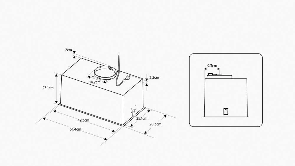 Įmontuojamas gartraukis SAMSUNG NK52FG454CM
