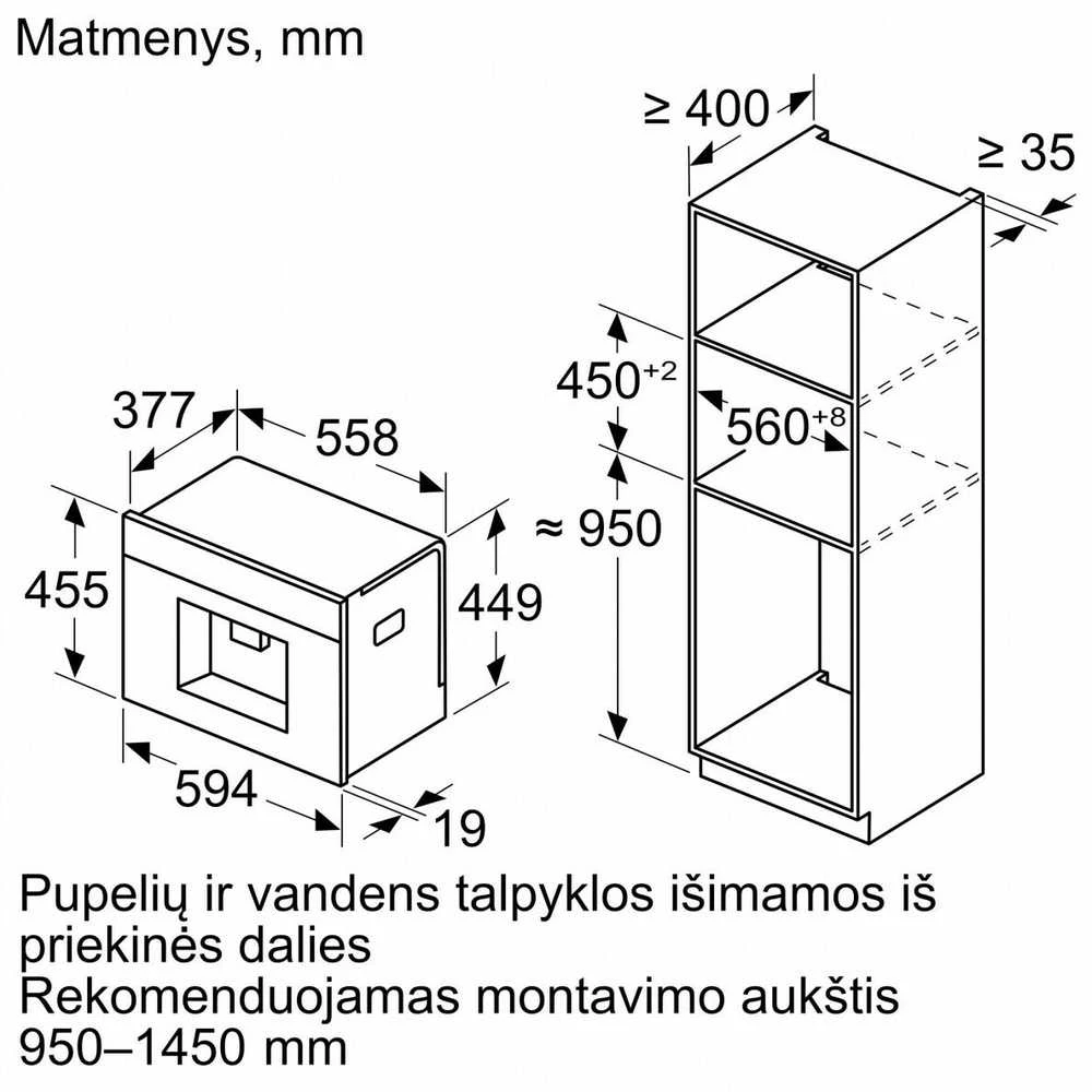 Įmontuojamas kavos aparatas Bosch CTL7181B0