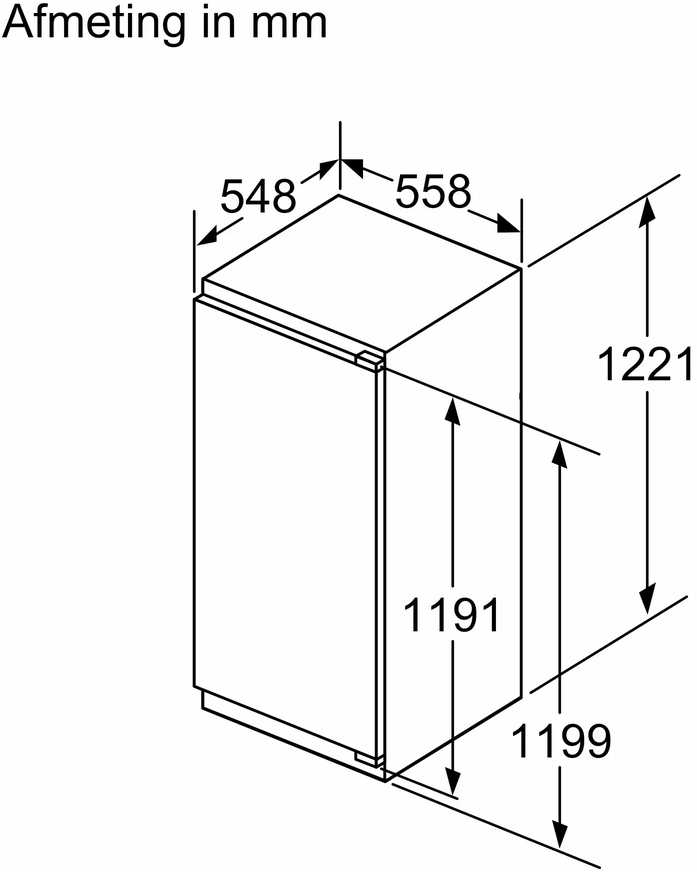 Įmontuojamas šaldytuvas Bosch KIR41ADD1