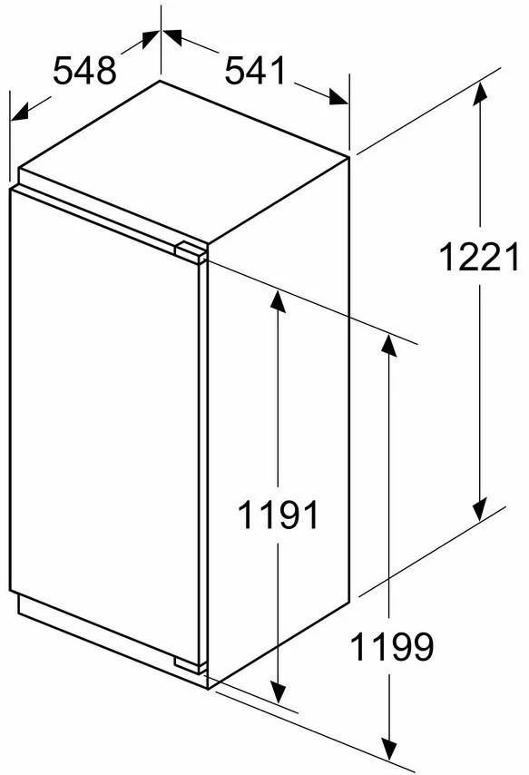 Įmontuojamas šaldytuvas Bosch KIR41VFE0 4 serija, Baltos spalvos