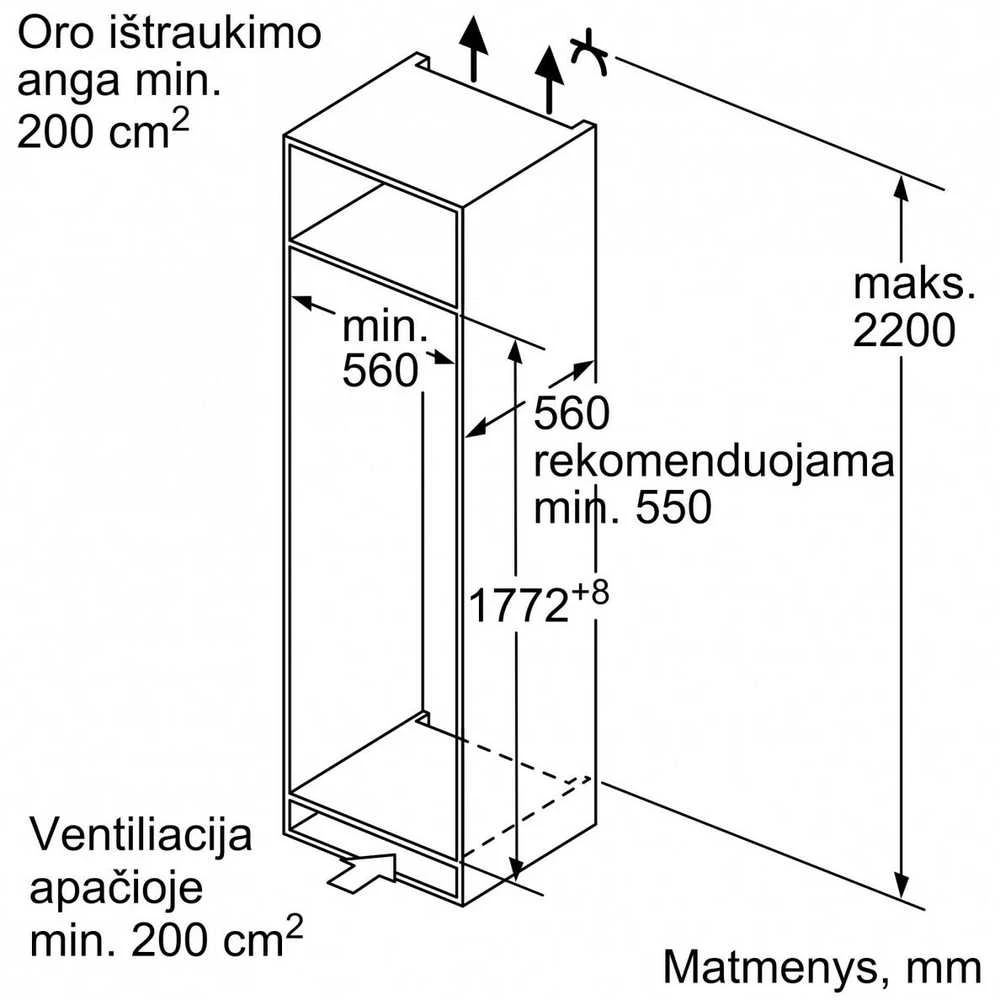 Įmontuojamasis šaldytuvas Bosch KIR81ADD0