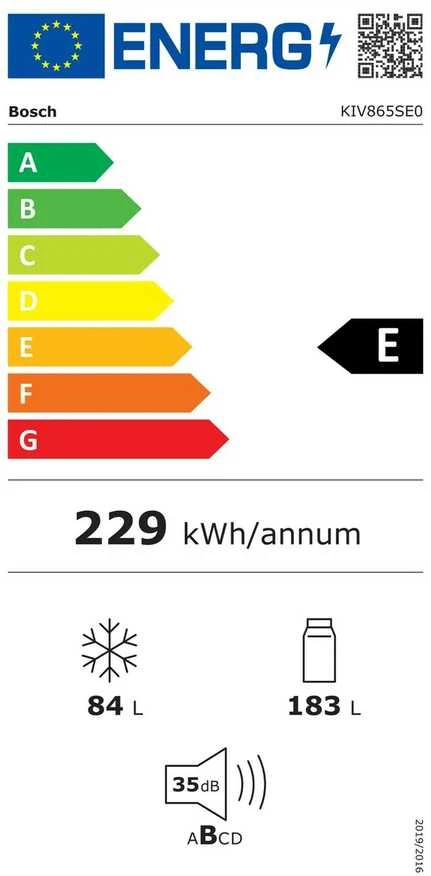 Įmontuojamas šaldytuvas Bosch KIV865SE0