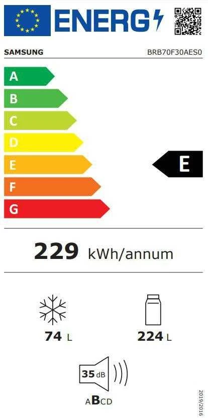 Įmontuojamas šaldytuvas Samsung BRB70F30AES0EO
