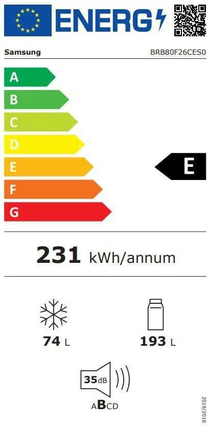 Šaldytuvas Samsung BRB80F26CES0EO