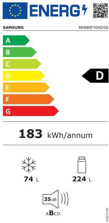 Įmontuojamas šaldytuvas Samsung BRB80F30ADS0EO