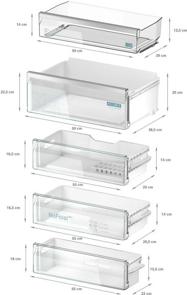 Šaldytuvas Siemens iQ300 KB96NVFE0 fridge-šaldiklis Built-in 383 L E Baltas