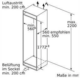 Įmontuojamas šaldytuvas Siemens KI81FPDE0