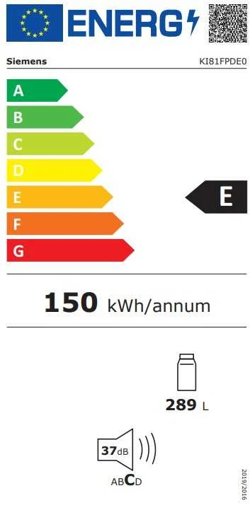 Įmontuojamas šaldytuvas Siemens KI81FPDE0