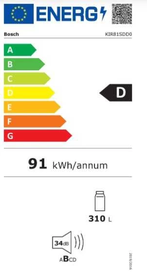 Įmontuojamasis šaldytuvas Bosch KIR81SDD0