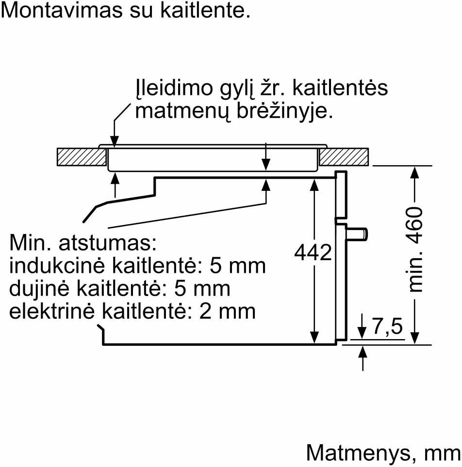 Įmontuojamoji kompaktinė orkaitė su mikrobangų funkcija Bosch CMG978NB1