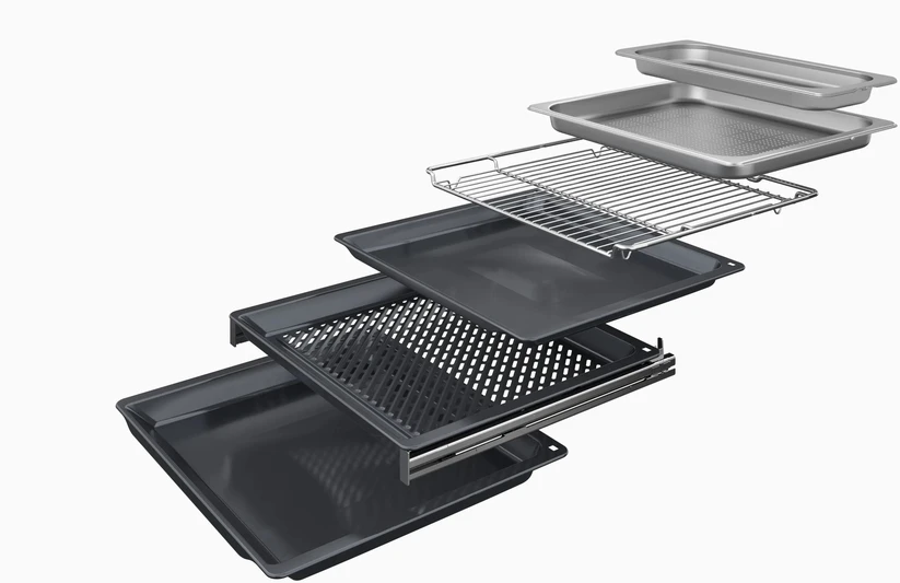 Įmontuojamoji orkaitė su garų funkcija Bosch 8 serijos, HSG938DB2, 71 l