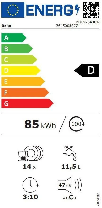 Indaplovė BEKO BDFN26430W