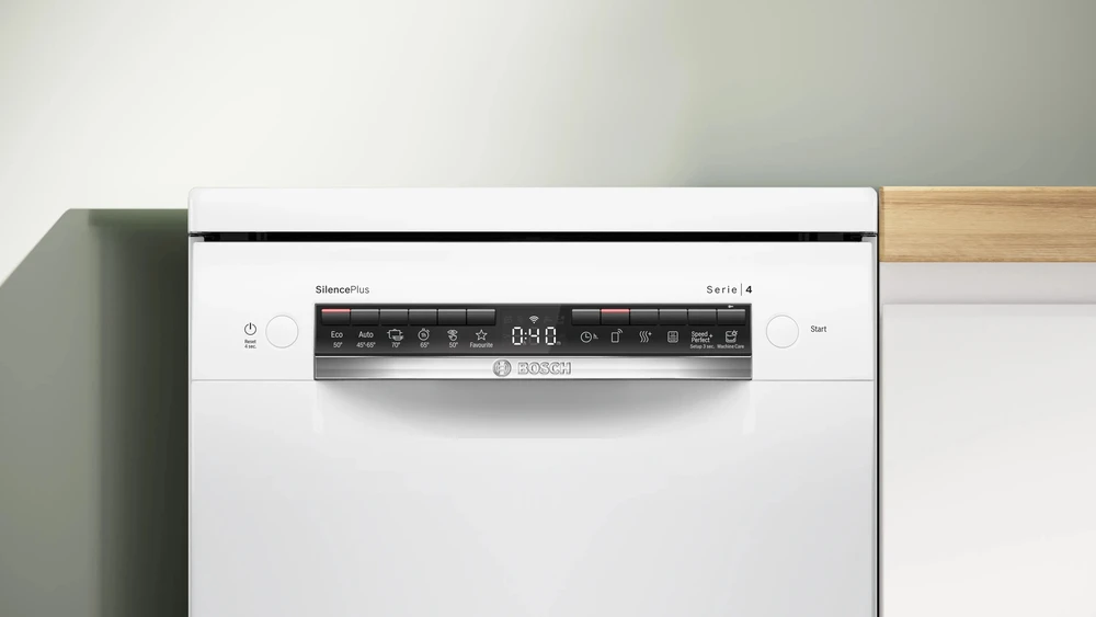 Bosch SPS4HMW13E Serija 4, Laisvai statoma indaplovė, 45 cm, Balta
