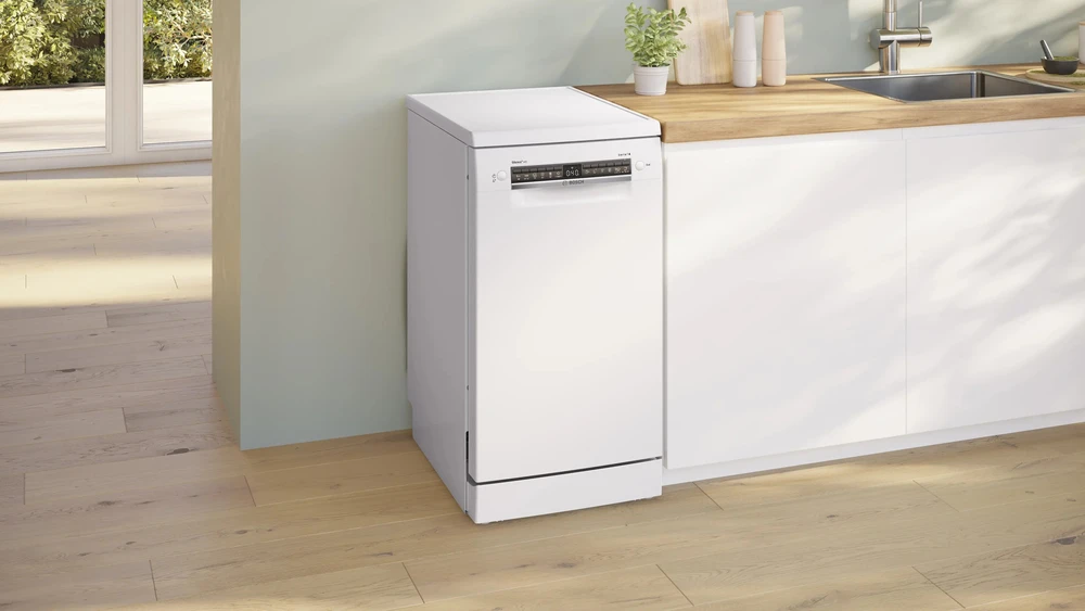 Bosch SPS4HMW13E Serija 4, Laisvai statoma indaplovė, 45 cm, Balta