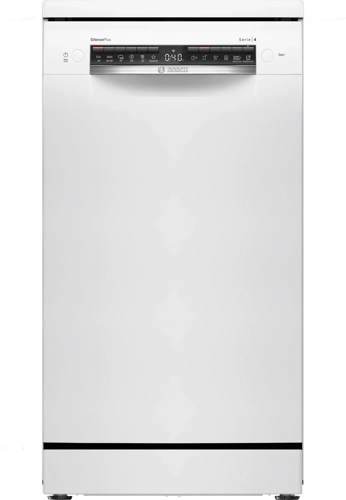 Bosch SPS4HMW13E Serija 4, Laisvai statoma indaplovė, 45 cm, Balta