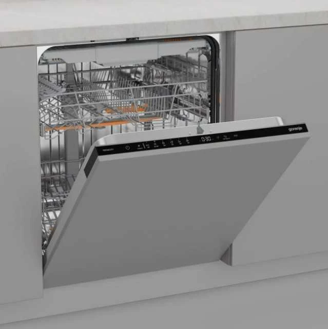 Gorenje Indaplovė | GV16D5 | Built-in | Plotis 59.8 cm | Number of place settings 16 | Number of programs 6 | Energy efficiency class D | Ekranas | AquaStop function