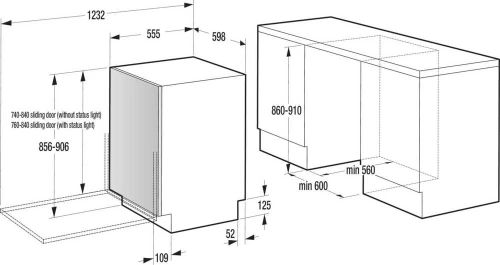 Gorenje GV663B65XXL indaplovė Undercounter 14 place settings D