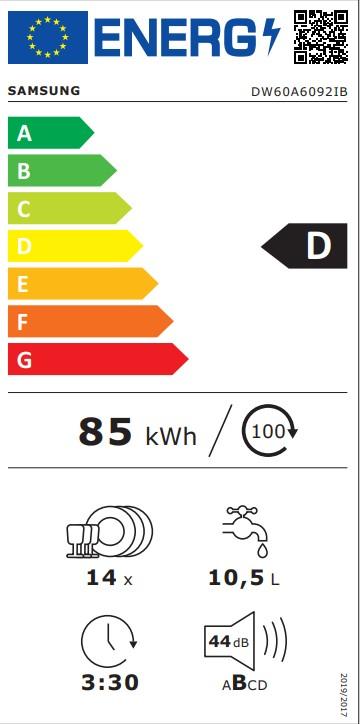 Indaplovė Samsung DW60A6092IB