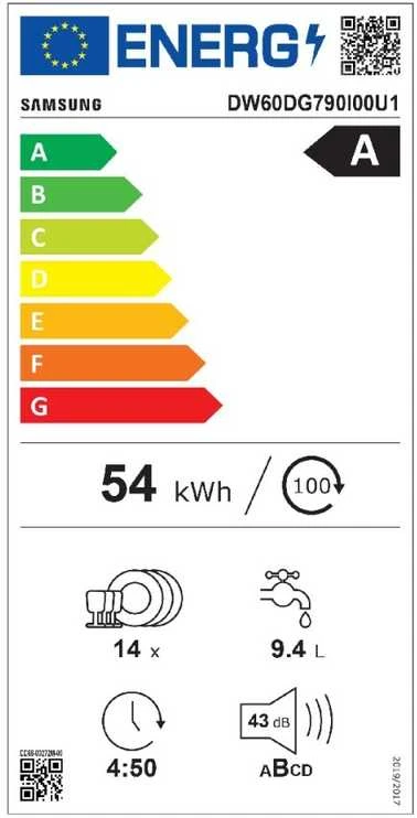 Indaplovė Samsung DW60DG790I00