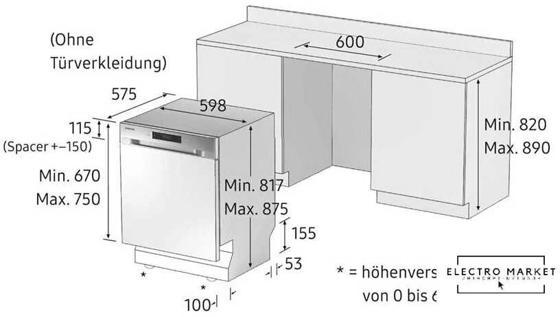 Indaplovė Samsung DW60M6031BB