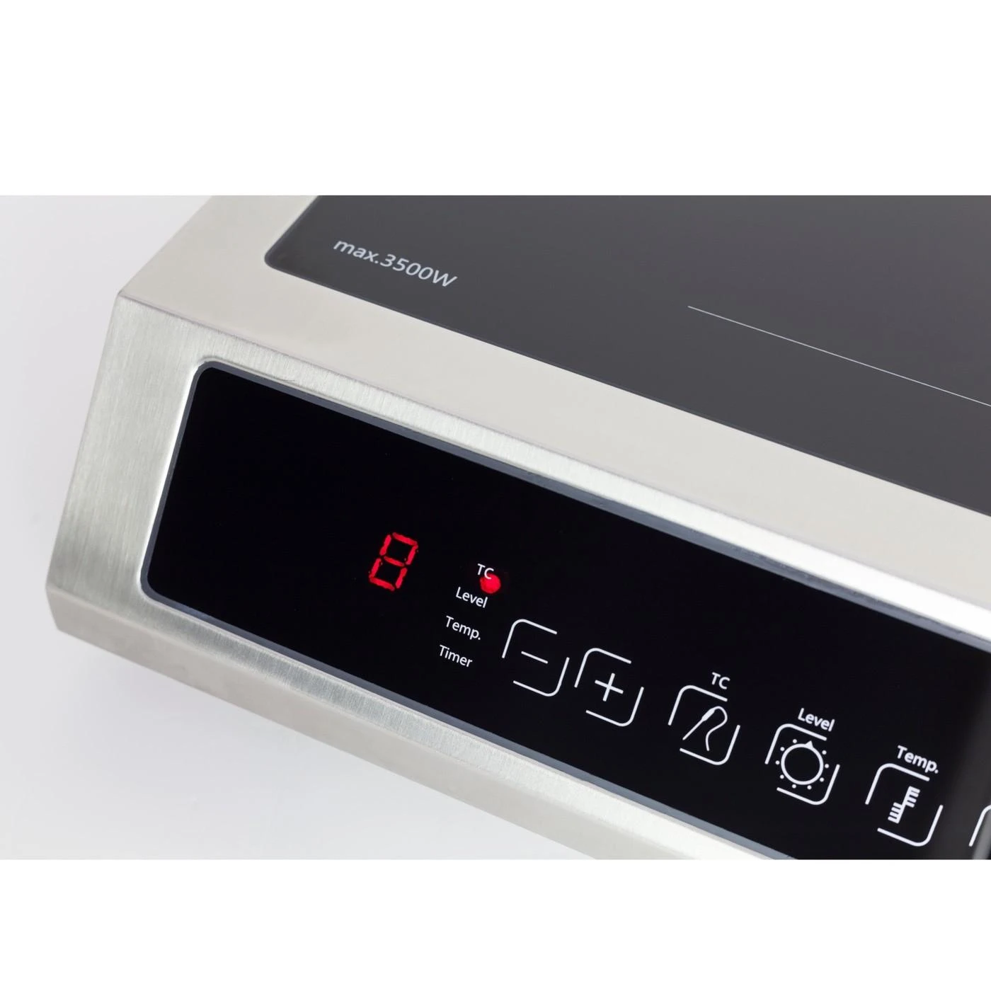 Caso | Thermo Control Hob | TC 3500 | Number of burners/cooking zones 1 | Touch control | Induction | Juodas/Nerūdijantis plienas