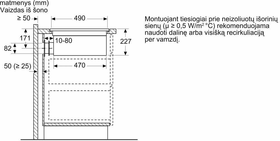 Indukcinė kaitlentė su integruota ventiliacijos sistema Neff T58PL6EX2