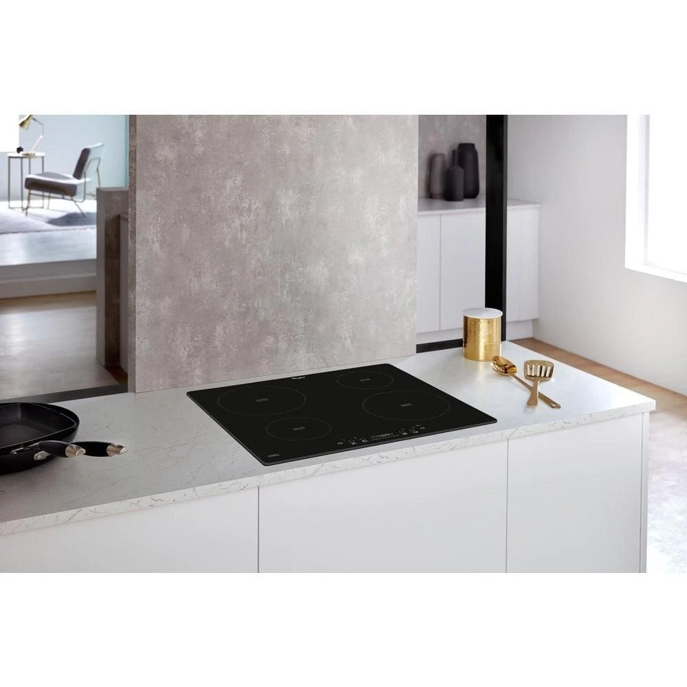 WHIRLPOOL indukcinė kaitlentė WF S7560 NE 60 cm, 1 FlexiSlide, Booster, Juodas