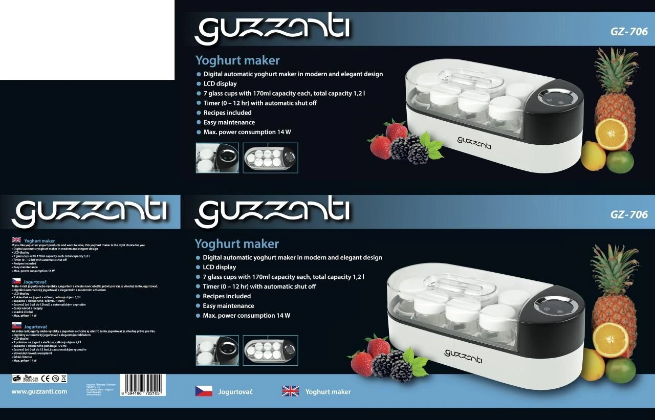 Jogurto gaminimo aparatas Guzzanti GZ 706