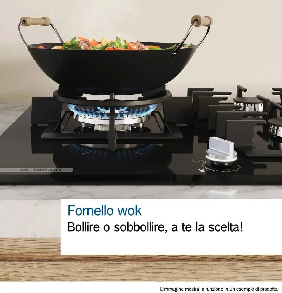 Bosch Serie 6 PCH6A5I90 hob Nerūdijantis plienas Built-in 60 cm Gas 4 zone(s)