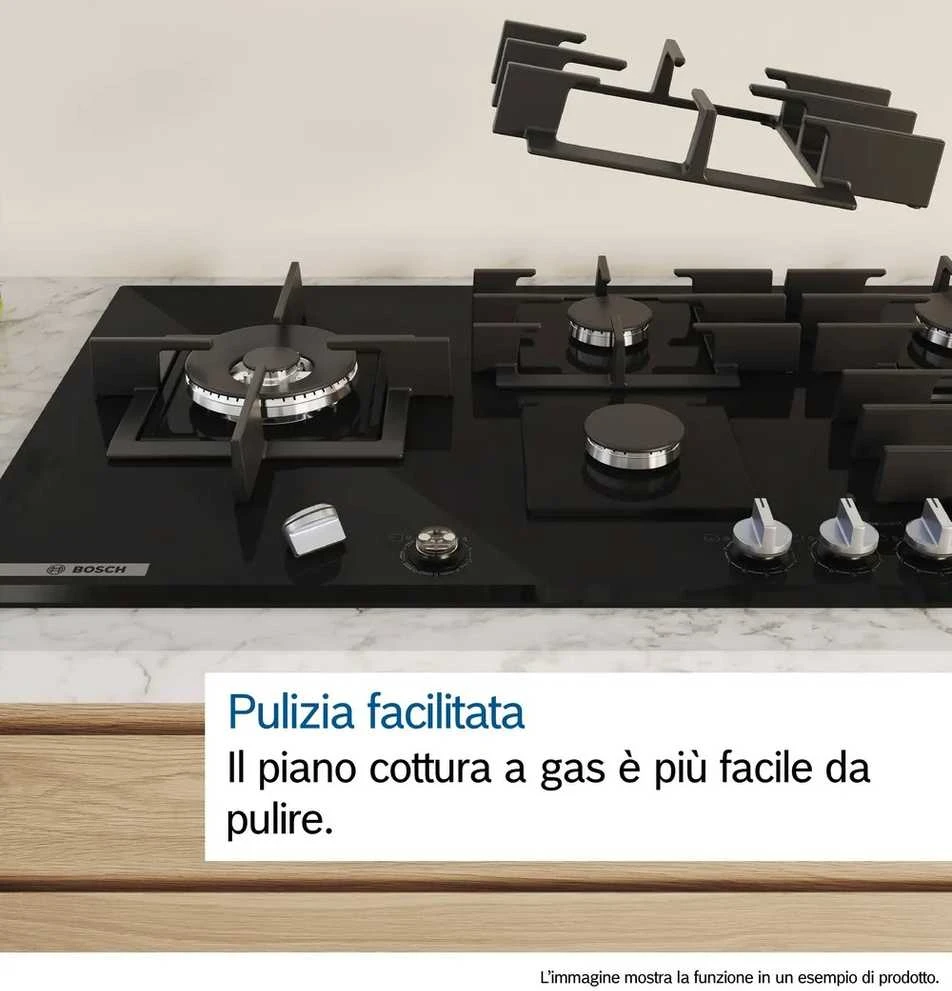 Bosch Serie 6 PCH6A5I90 hob Nerūdijantis plienas Built-in 60 cm Gas 4 zone(s)